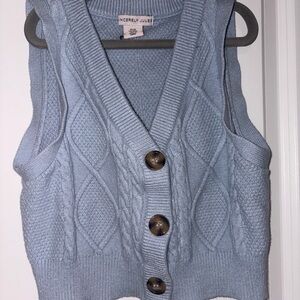 Sincerely Jules Light Blue V-Neck Sweater Vest